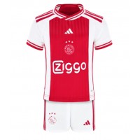Echipament fotbal Ajax Tricou Acasa 2023-24 pentru copii maneca scurta (+ Pantaloni scurti)